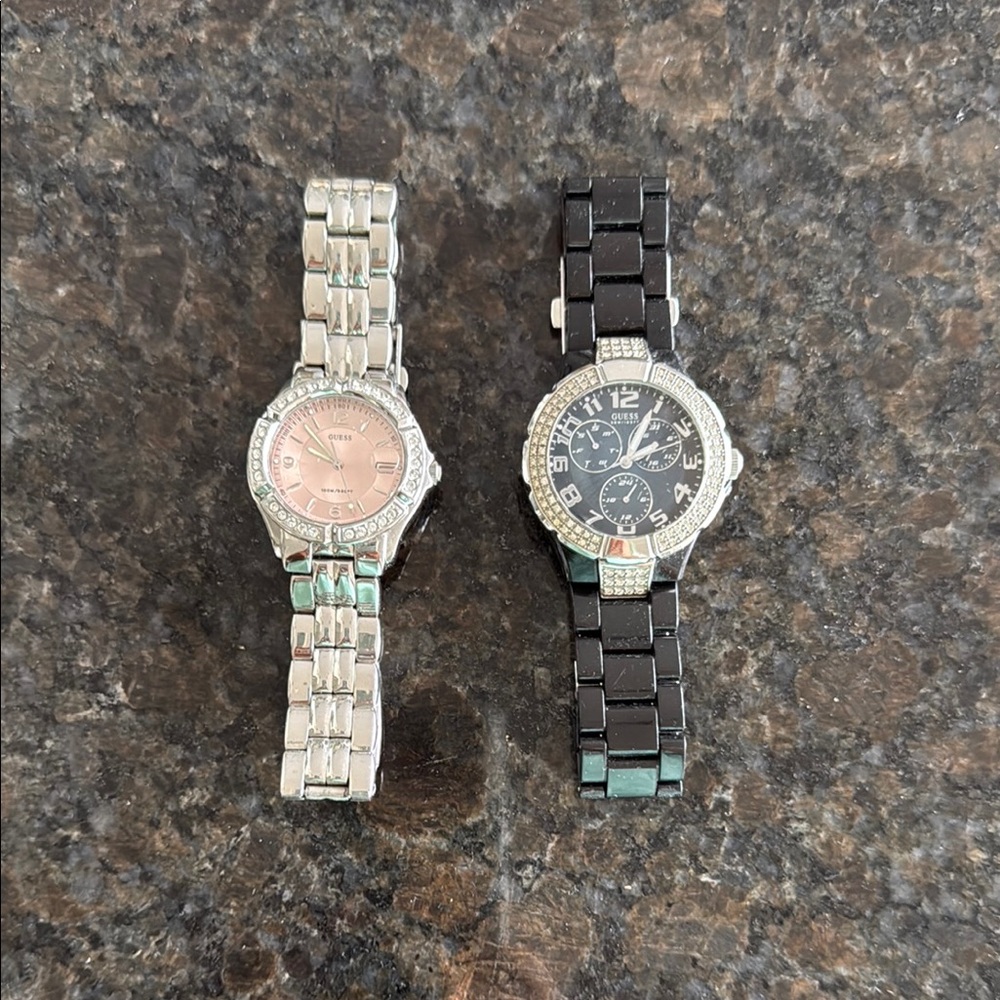 Guess Silver and Black Women's Watches